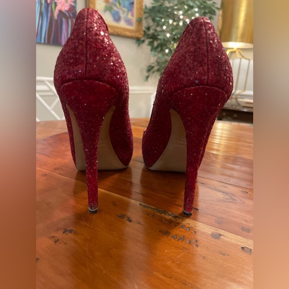 Nicholas Kirkwood, Red Sparkle, Size 8.5 - Picture 6 of 9